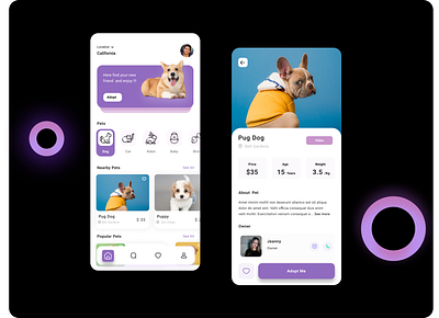 Pet adoption app adoption app design pet pet adoption ui ux