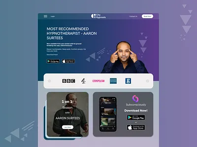 City Hypnosis branding figma graphic design illustration ui ui design website