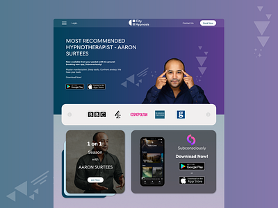 City Hypnosis branding figma graphic design illustration ui ui design website