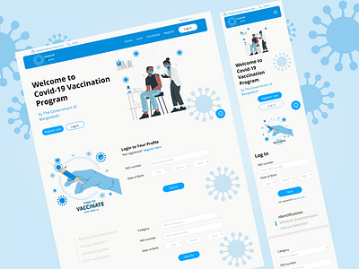 Corona Vaccination design figma graphic design illustration ui ui design website