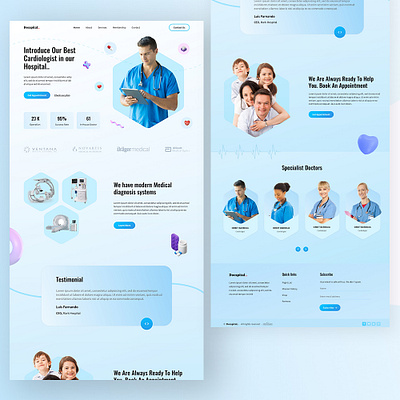 Docspital - Medical Diagnosis Design Layout attractiveui clinic consultant corona covid covid19 doctor doctor appointment health healthcare hospital landing medical medical care medicine mental health patient uiux vaccin websitedesign