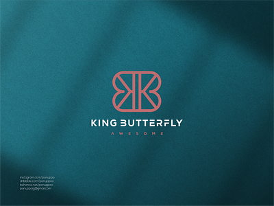 Letter KB Butterfly Concept Logo b logo brand design branding design illustration initial logo jewelry k logo kb logo lineart logo logodesign logomaker modern logo monogram logo sale logo symbol top logo ui vector