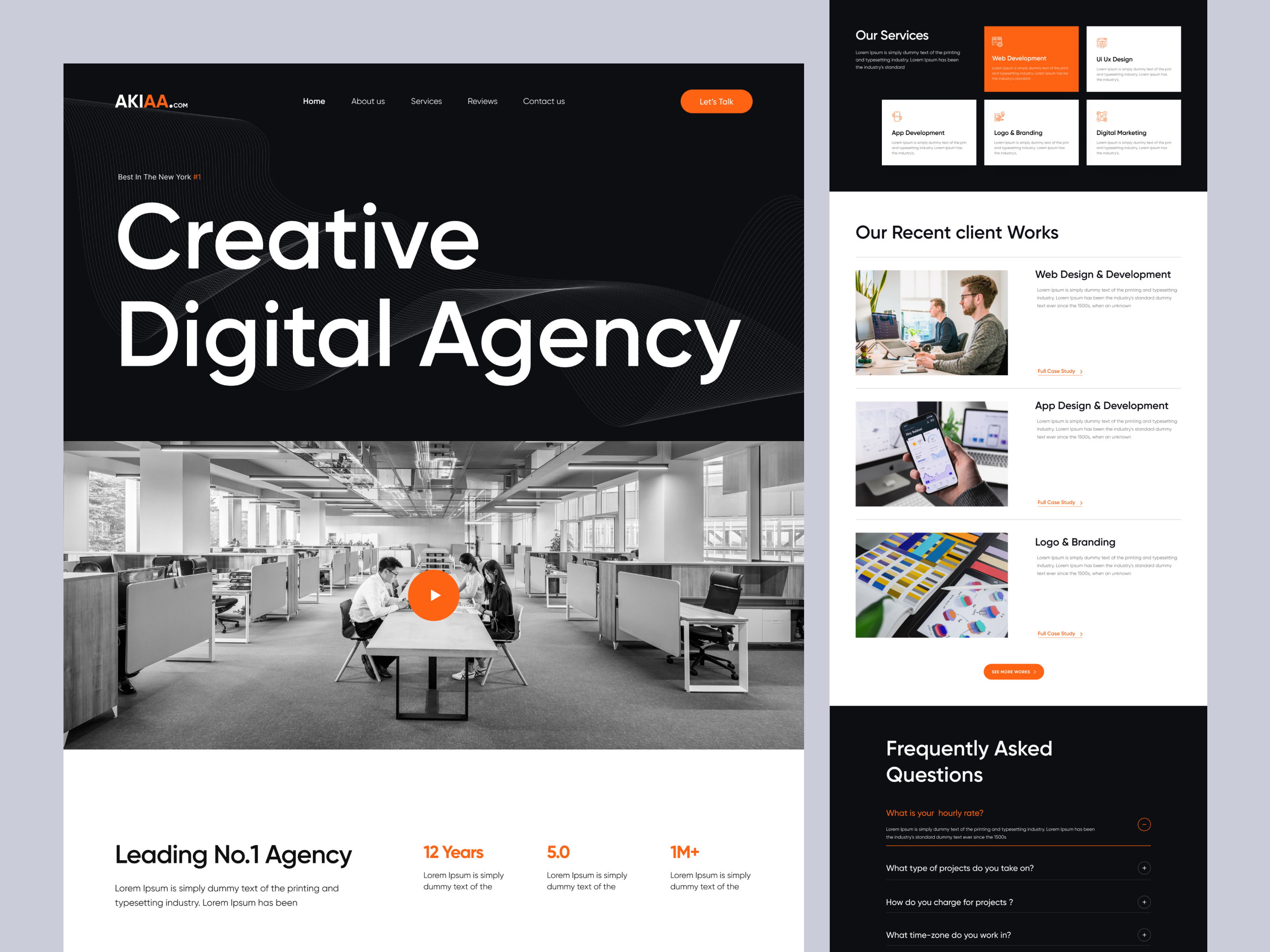 Digital Agency Website agency app development business company consultant design service design studio digital agency digital marketing elegant logo branding marketing agency minimal minimal ui online marketing promotion saas startup web design web development