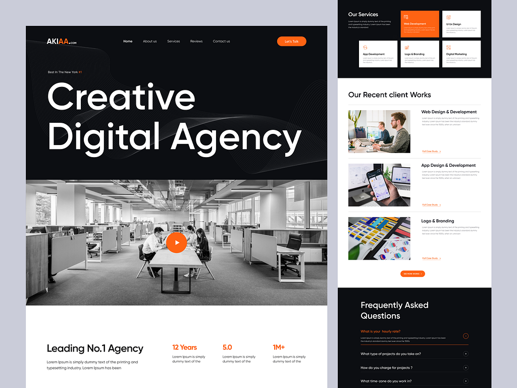 Digital Agency Website by Jawad on Dribbble