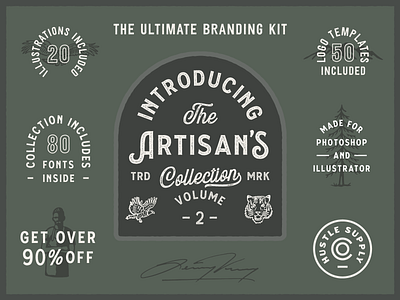 The Artisan's Collection: Volume Two branding font collection hand painted label lettering vintage vintage illustration vintage label vintage logo vintage type