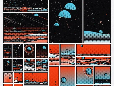 Astronomic Comics 🪐 comic book comics generative halftone javascript space