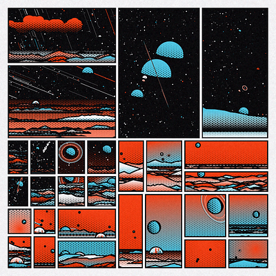 Astronomic Comics 🪐 comic book comics generative halftone javascript space