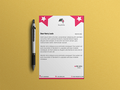 Letterhead design 2022 (brand identity) 2022 brand identity branding clean design graphic design illustrator letterhead professional red stationery