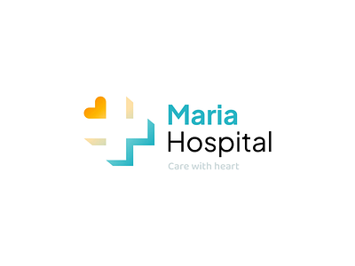 Maria Hospital -Visual Identity animation blue branding design graphic design grid health care hospital logo visual identity