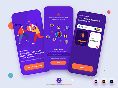 Refer a friend bonus design designinspiration friend redeem refer uiinspiration uitrends uiux uiuxdesign