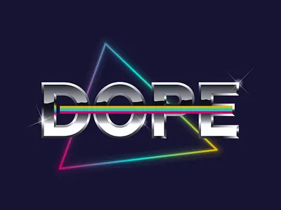 DOPE. Colors of Life. Retro 80's logo design. 1980s 60s 70s 80s colorful cyberpunk design dope glow illustration logo logotype music rainbow retrowave synthwave vaporwave vector
