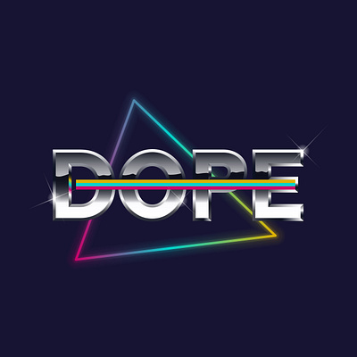 DOPE. Colors of Life. Retro 80's logo design. 1980s 60s 70s 80s colorful cyberpunk design dope glow illustration logo logotype music rainbow retrowave synthwave vaporwave vector