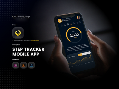 Step Tracker design designinspiration fitness steps track uiinspiration uitrends uiux uiuxdesign