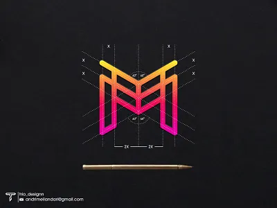 M monogram logo brand