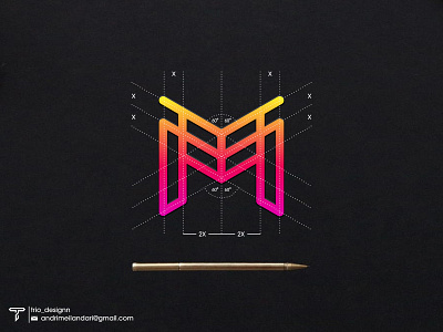 M monogram logo brand