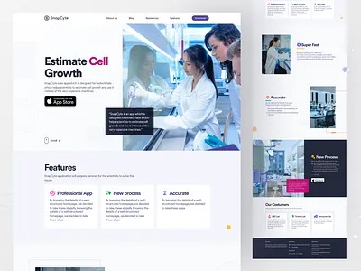 Biotech App biotech business design lab landing product design science ui ux web website