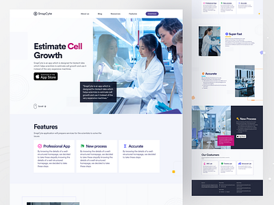 Biotech App biotech business design lab landing product design science ui ux web website