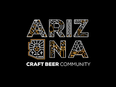 State of Brewing design for Arizona Craft Beer Community arizona arizona beer branding brewery community craft beer design identity logo