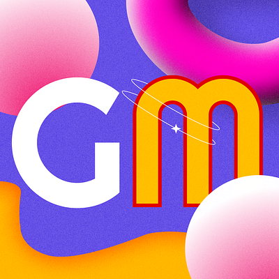 GM blur branding colorful colors crypto gm graphic design merchandise noise wagmi