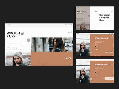 WearThis - Winter 22 - Website exercise artdirection design digitaldesign landingpage productdesign ui uidesign uiux visualdesign