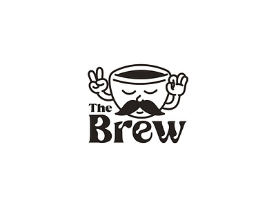 The Brew - Coffee House Branding brand branding café coffee design graphic identity illustration logo shop shot