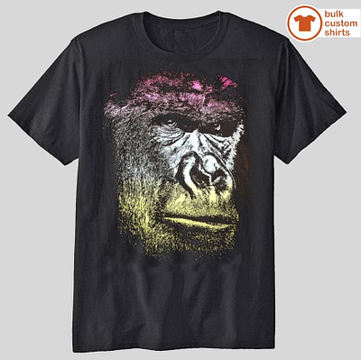 Full Color Gradient Custom Design Printed american made awesome shirt bulk custom shirts cool shirt design custom apparel design illustration merch screen priting