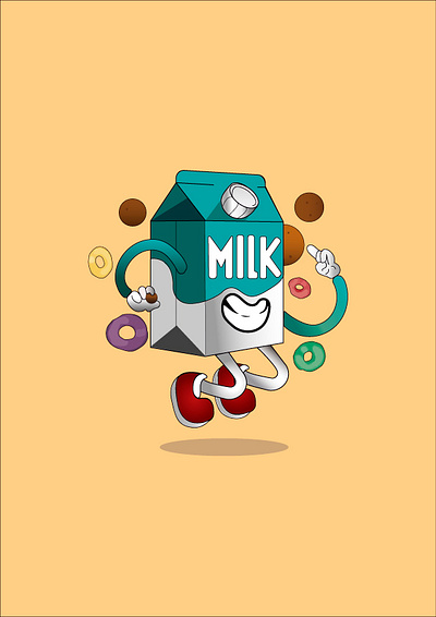 Milk carton app branding design icon illustration logo vector