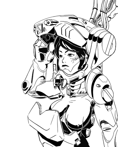 Illustration - SciFi anime character conceptart cyber cyberpunk driver future hardsurface illustration illustrator mecha robot scifi woman