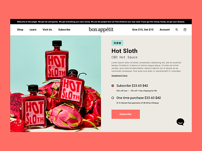 DailyUI #12 Ecommerce Shop branding dailyui design ecomm ecommerce food hot sauce ui