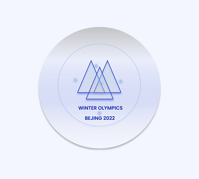 Winter Olympics Badge 2022 design ui