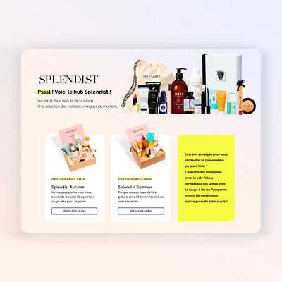 💄 Splendist beauty - landing page design beauty box branding cosmetics figma gradient landing page product product design subscription ui design ux design visual identity website