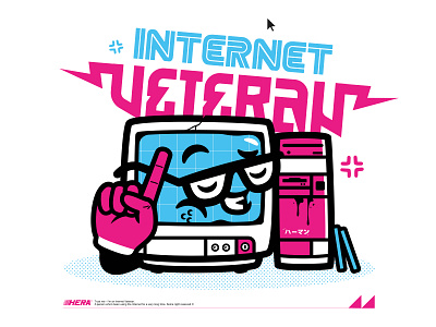 Internet Veteran Print character charactersdesign design graffiti hera illustration illustrator vector