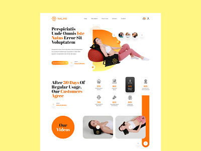 Nalani clean design fitness mat fitness website gradient gym health landing page mat ui user experience user interface ux web design