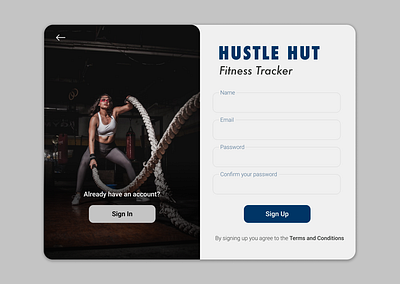 Hustle Hut Sign Up design modal sign up typography ui ux