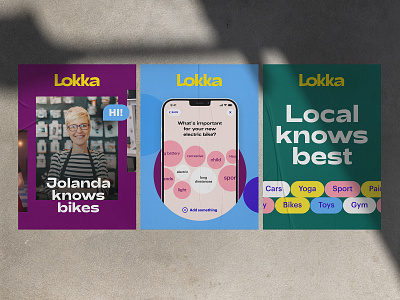 Lokka advertising branding colourful consumer graphic design poster retail
