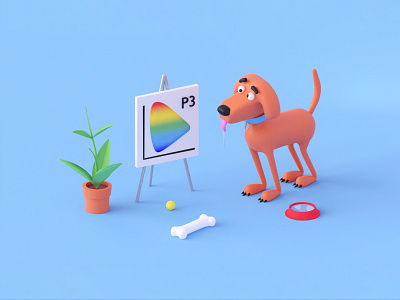 Demuxed dog 3d blender dog illustration landing page website