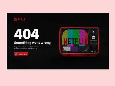 404 Page | Daily UI 008 404 animation dailyui dailyui008 error404 errorpage glitcher netflix old television ui webdesign