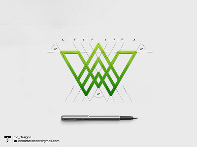 W monogram logo brand