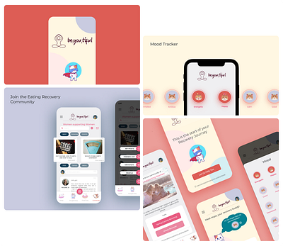 Eating Disorder Recovery App app app design design figma portfolio product design ui ux