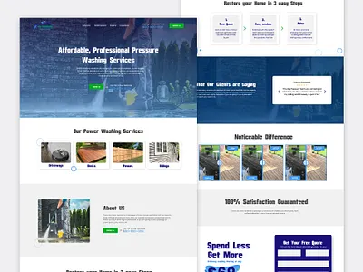 Power/Pressure Washing Site cleaning service cta landingpage local business webdesign