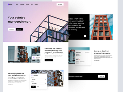 reatic. - Your Estates Managed Smart 🏠🚪 app clean concept daily daily ui design hero hero design illustration interface landing page landing page ui logo product real estate saas startup ui ux website