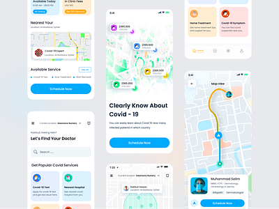 Covid - 19 Mobile App covid 19 doctor doctor app emergency graphic design hospitality medical medical app motion graphics nurse