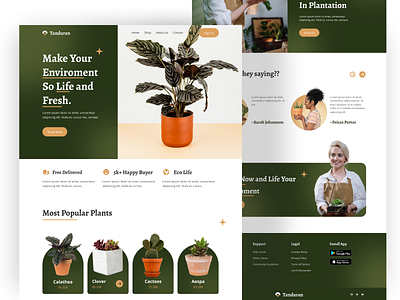 Tanduran - Plant Shop design landing page plant shop ui uidesign uiux ux uxdesign