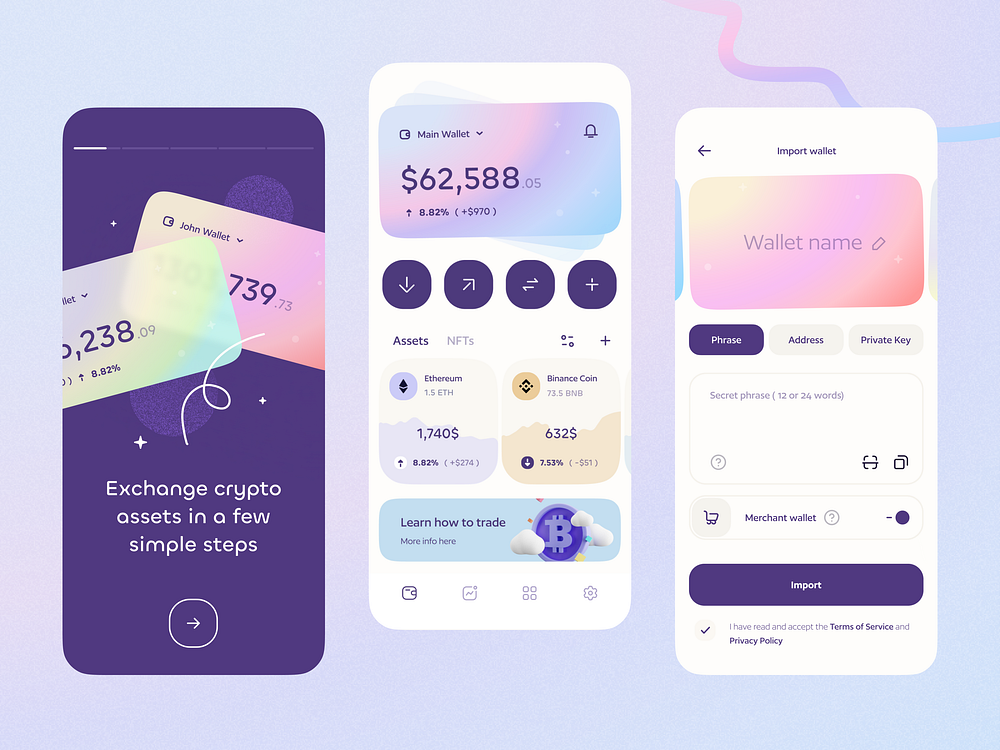 Browse thousands of Crypto Wallet images for design inspiration | Dribbble