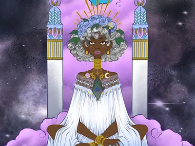 Janus, Goddess of Time graphic design illustration