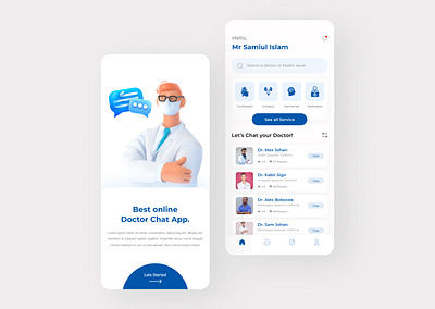 Doctor Apps Appointed Chat Design doctor app doctor appointment healthcare app hospital medical app minimal minimalist ux ui mobile design app