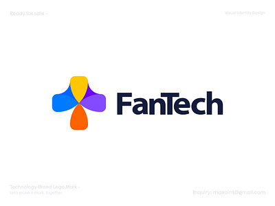 Fantech Logo - Technology Logo Design - Unused branding clean design fantech fantech logo fintech fintech logo gradient icon logo logo design logo mark minimalist logo modern logo monogram startup symbol tech company tech logo vector