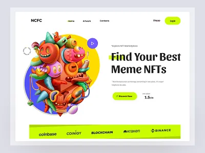 NFT artwork Design - landing page landing landing page landingpage web webdesign website website design