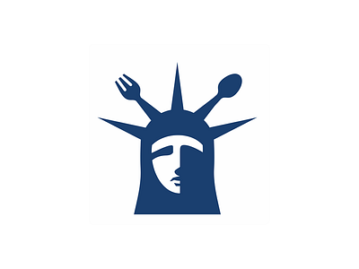 American Food american brand branding design eats food icon illustration liberty logo symbol vector yuro