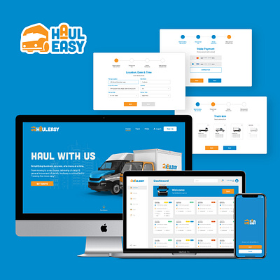 Hauleasy cargo clean design hauling product design ui uiux